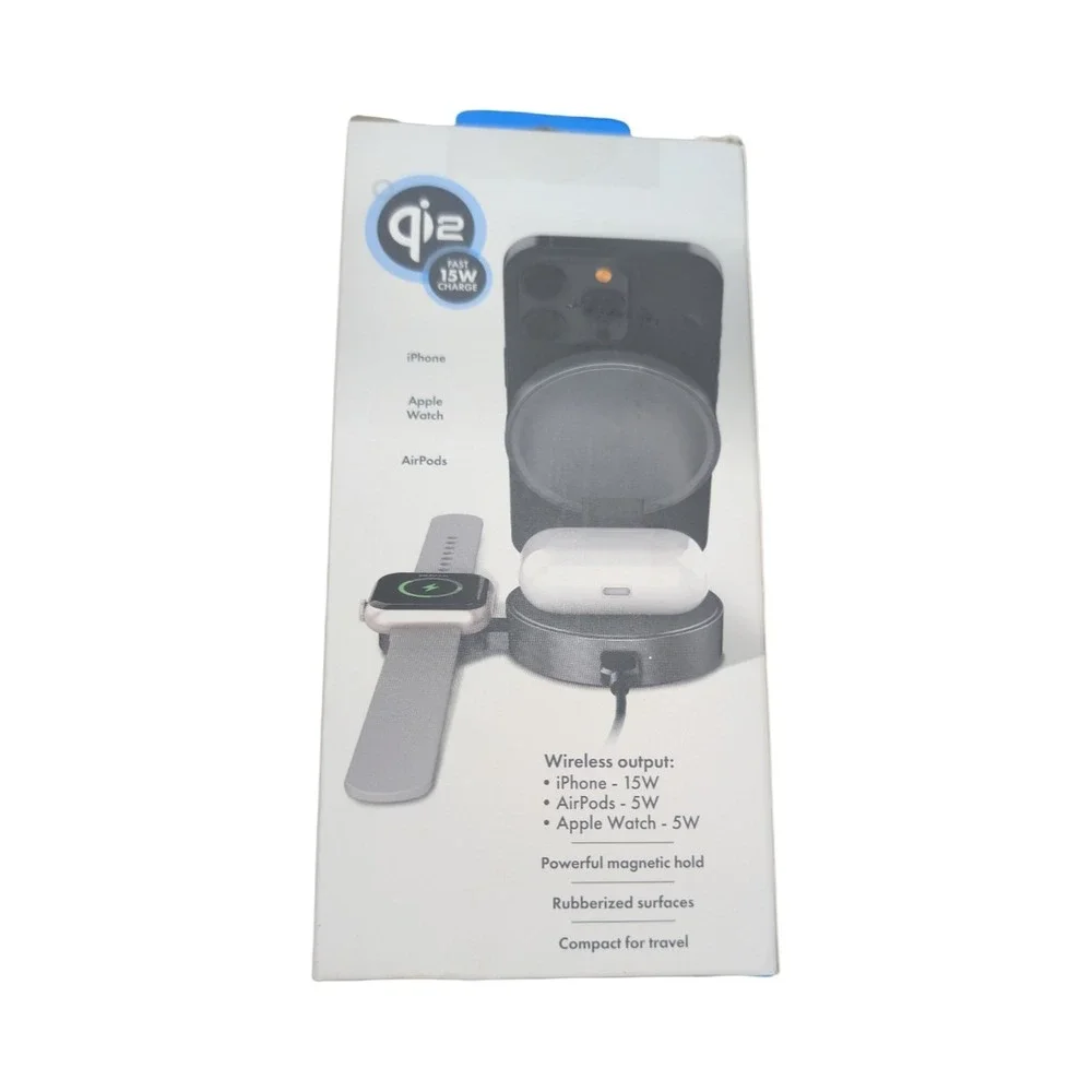 T5-X myCharge PowerHub 3-in-1 Stand Qi2 Wireless Charger w/‎ Magsafe ⬇️